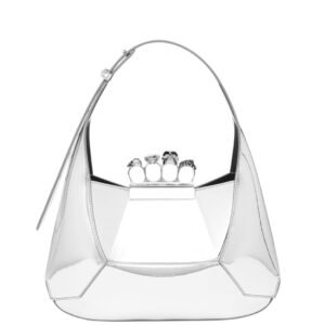 ALEXANDER MCQUEEN WOMEN’S THE JEWELLED HOBO BAG IN SILVER