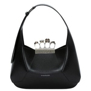 ALEXANDER MCQUEEN WOMENS THE JEWELLED HOBO BAG IN BLACK