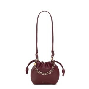 LOEWE MINI FLAMENCO PURSE BAG IN SOFT LAMBSKIN