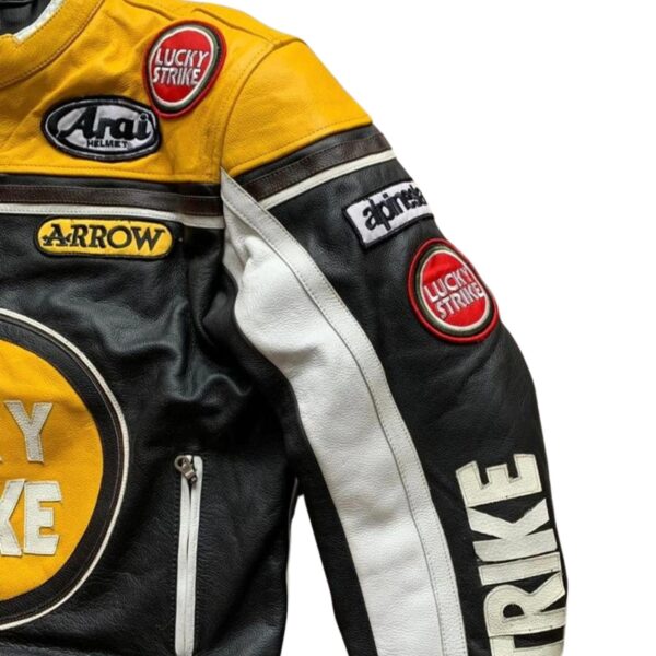 Lucky Strike Racing Leather Jacket - Image 3