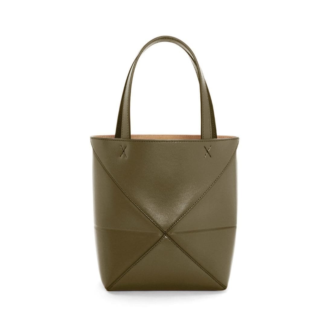 LOEWE PUZZLE FOLD TOTE MINI BAG IN SHINY CALFSKIN - Image 4