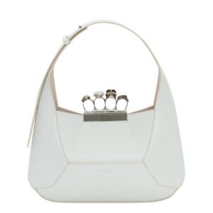 ALEXANDER MCQUEEN WOMEN’S THE JEWELLED HOBO BAG IN IVORY