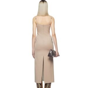 THE ATTICO BEIGE MIDI DRESS