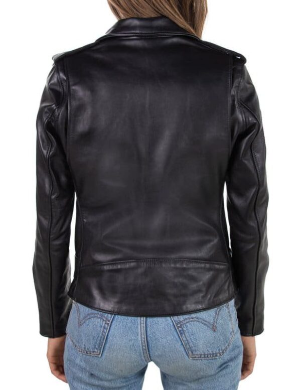 Women's Leather Motorcycle Jacket - Image 2