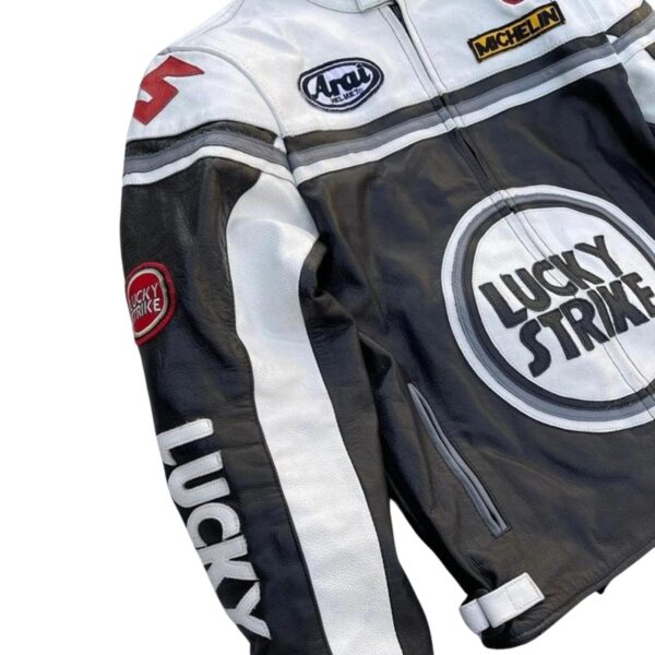 Lucky Strike Racing Leather Jacket - Image 4