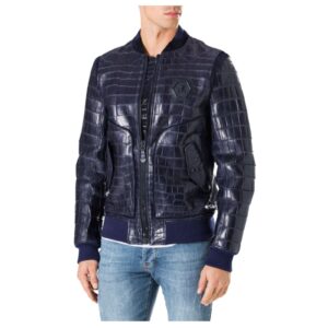 PHILIPP PLEIN LEATHER BOMBER TIGER FACE