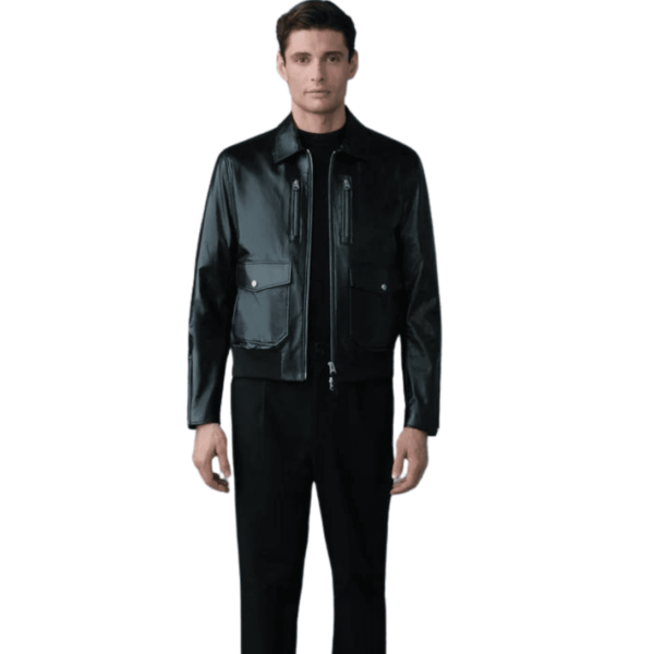 MACKAGE CHANCE SPREAD COLLAR LEATHER JACKET - Image 5