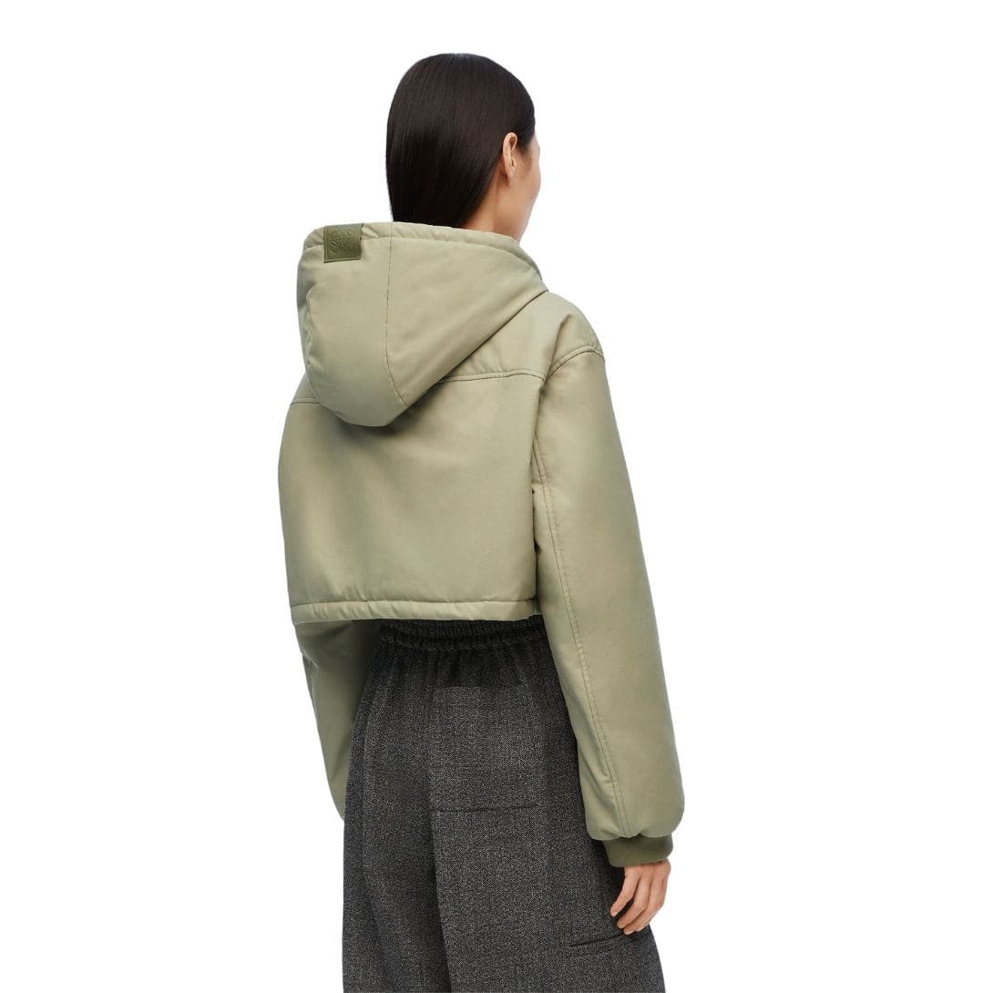 LOEWE CROPPED JACKET WITH HOOD IN COTTON BLEND - Image 3