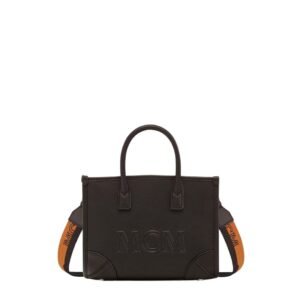 MCM MINI MÜNCHEN TOTE IN SPANISH CALF LEATHER BLACK