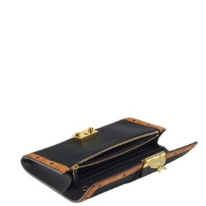 MCM LARGE TRACY CHAIN WALLET IN LEATHER VISETOS MIX BLACK