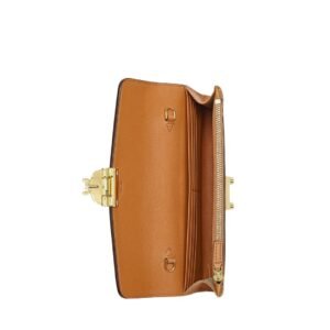 MCM LARGE TRACY CHAIN WALLET IN LEATHER VISETOS MIX COGNAC