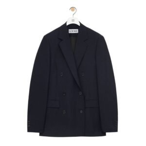 LOEWE DOUBLE BREASTED WOOL AND MOHAIR JACKET