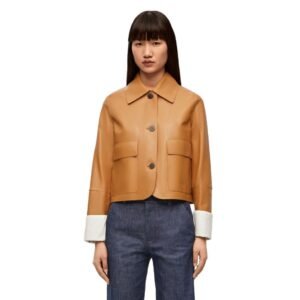 LOEWE JACKET WITH LAPELS IN LAMB NAPPA