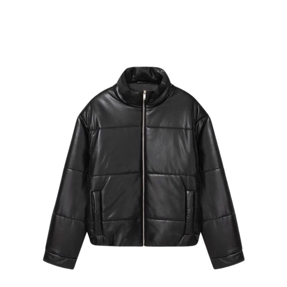NANUSHKA MARRON OKOBOR ALT-LEATHER PUFFER JACKET BLACK - Image 2