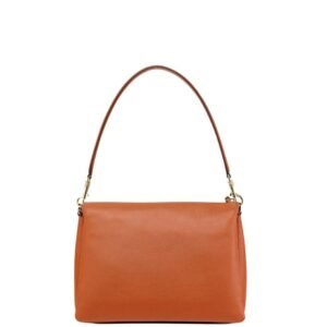 MCM MEDIUM MODE TRAVIA SHOULDER BAG IN SPANISH CALF LEATHER BROWN