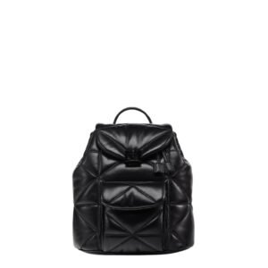 MCM MINI TRAVIA BACKPACK IN CLOUD QUILTED LAMB LEATHER BLACK