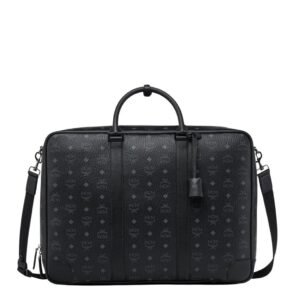 MCM LARGE OTTOMAR SUITCASE IN VISETOS BLACK
