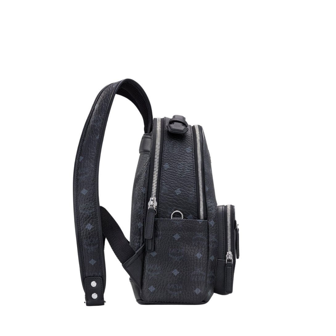 MCM SMALL STARK BACKPACK IN VISETOS BLACK - Image 8