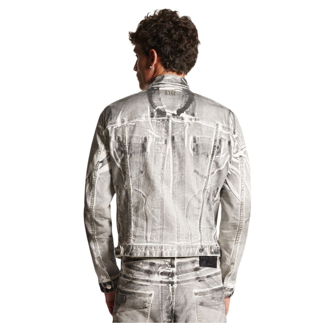 DSQUARED2 ICON WHITE COAL WASH DAN JEANS JACKET - Image 3