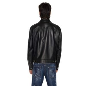 DSQUARED2 LEATHER DAN JEAN JACKET