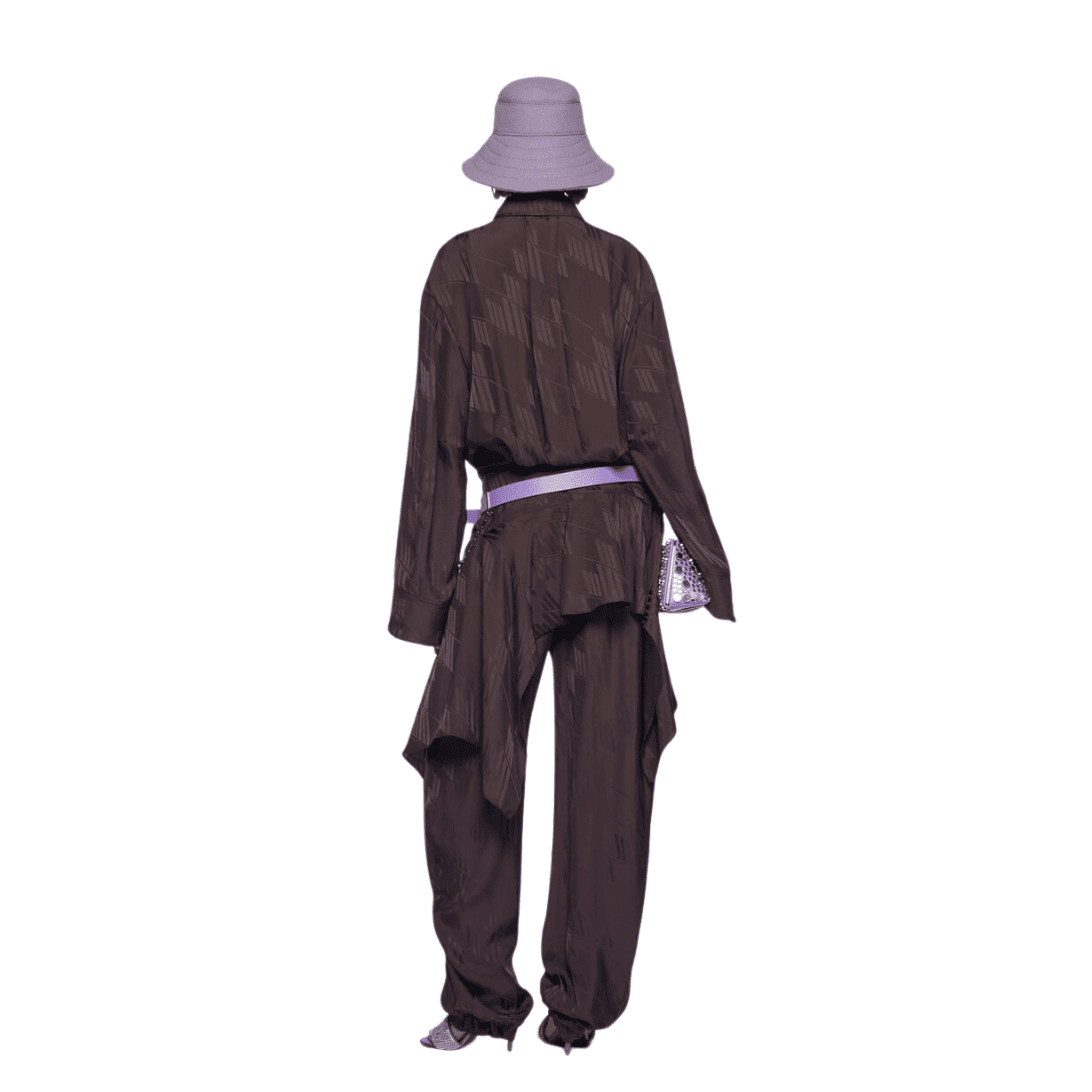THE ATTICO DARK BROWN LONG PANTS - Image 2