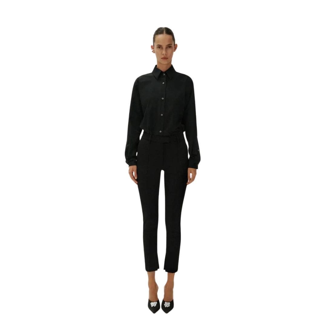 MAGDA BUTRYM CLASSIC COTTON BUTTON UP SHIRT IN BLACK - Image 3