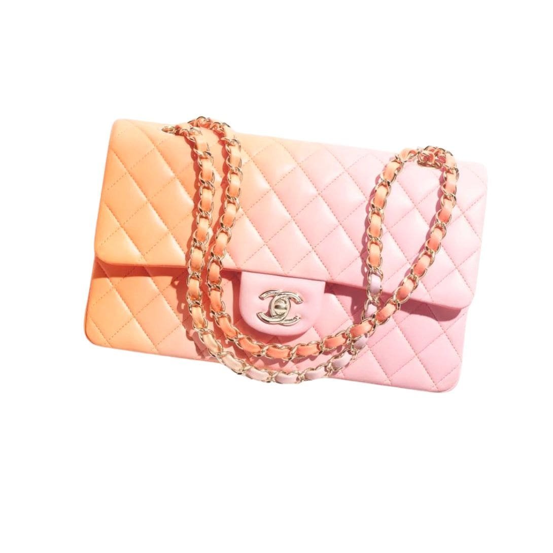 CHANEL CLASSIC 11.12 HANDBAG PINK & ORANGE - Image 2