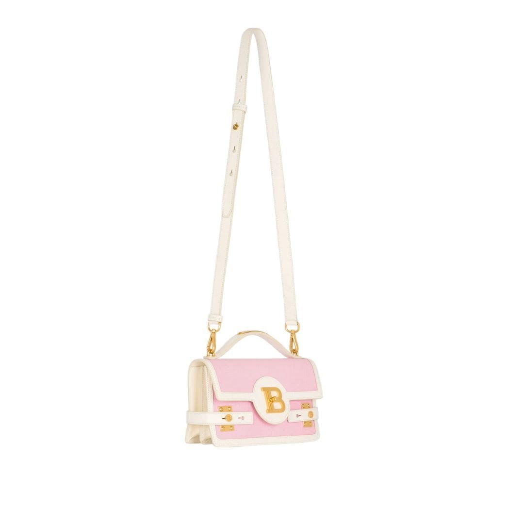 BALMAIN BUZZ SHOULDER 24 CANVAS AND LEATHER BAG - Image 8
