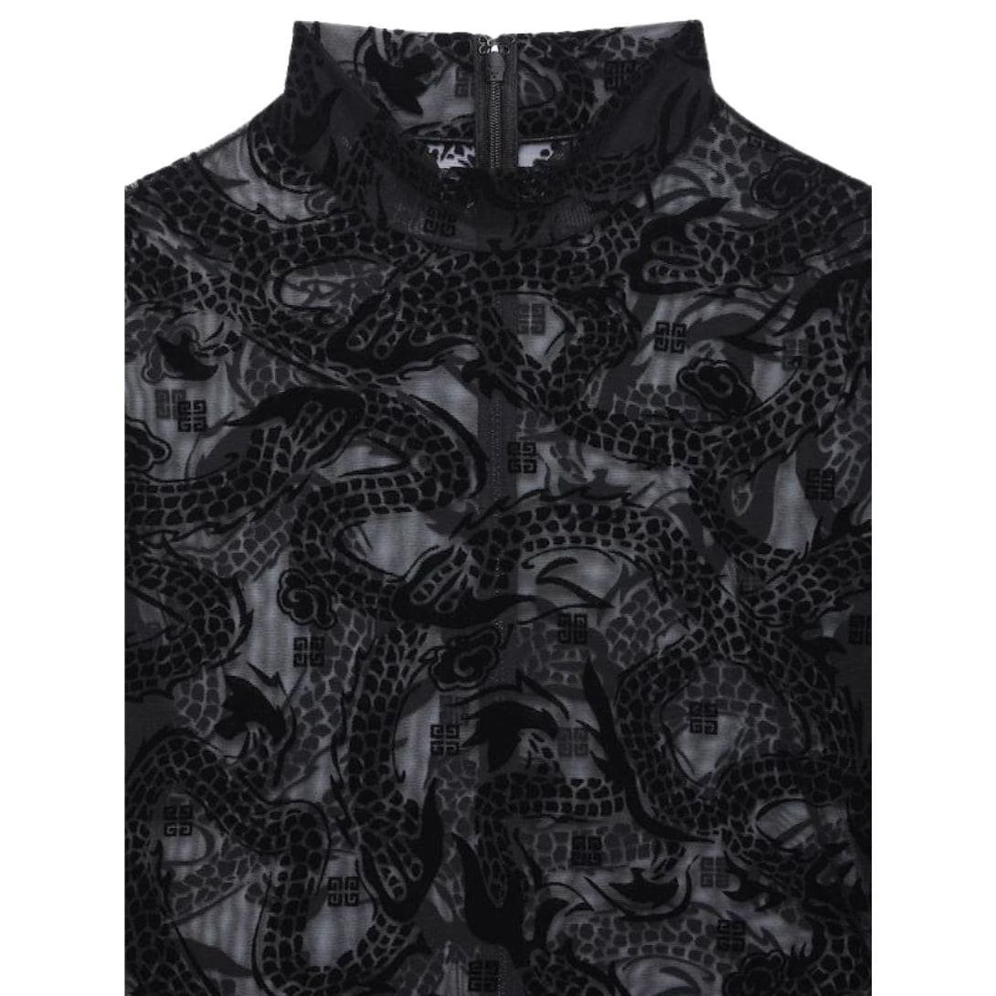 GIVENCHY BODYSUIT IN 4G DRAGON TULLE - Image 2