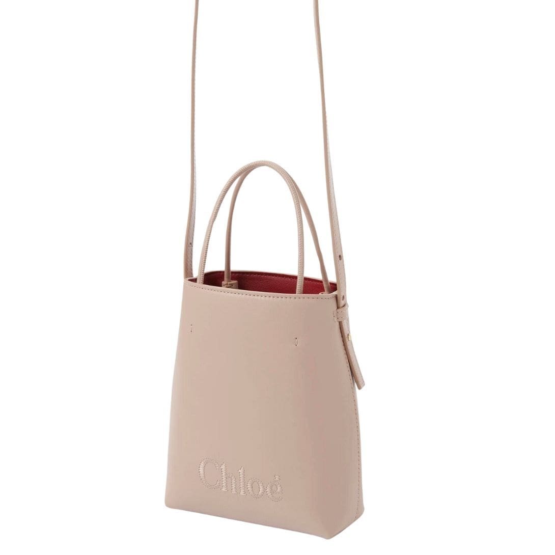 CHLOÉ SENSE MICRO TOTE BAG NOMAD BEIGE - Image 6