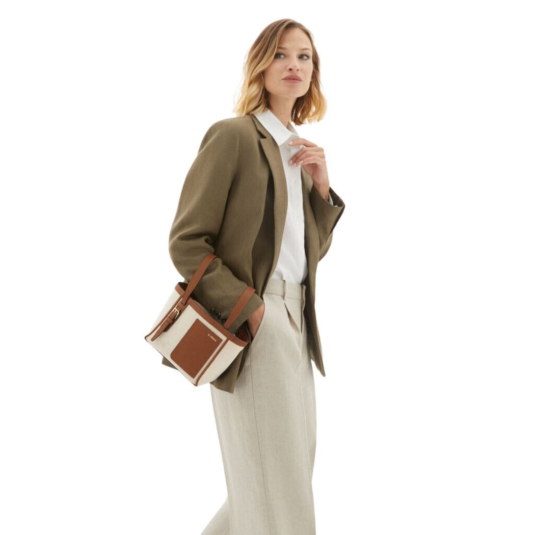 VALEXTRA SOFT CANVAS BUCKET MICRO BAG - Image 6