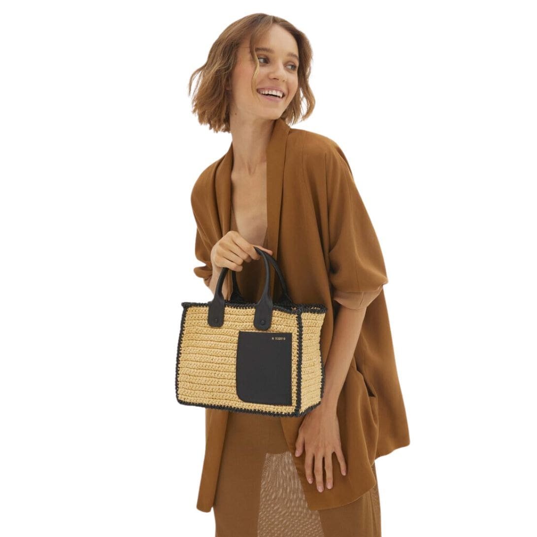 VALEXTRA SOFT TOTE RAFFIA CROCHET MINI BAG - Image 6