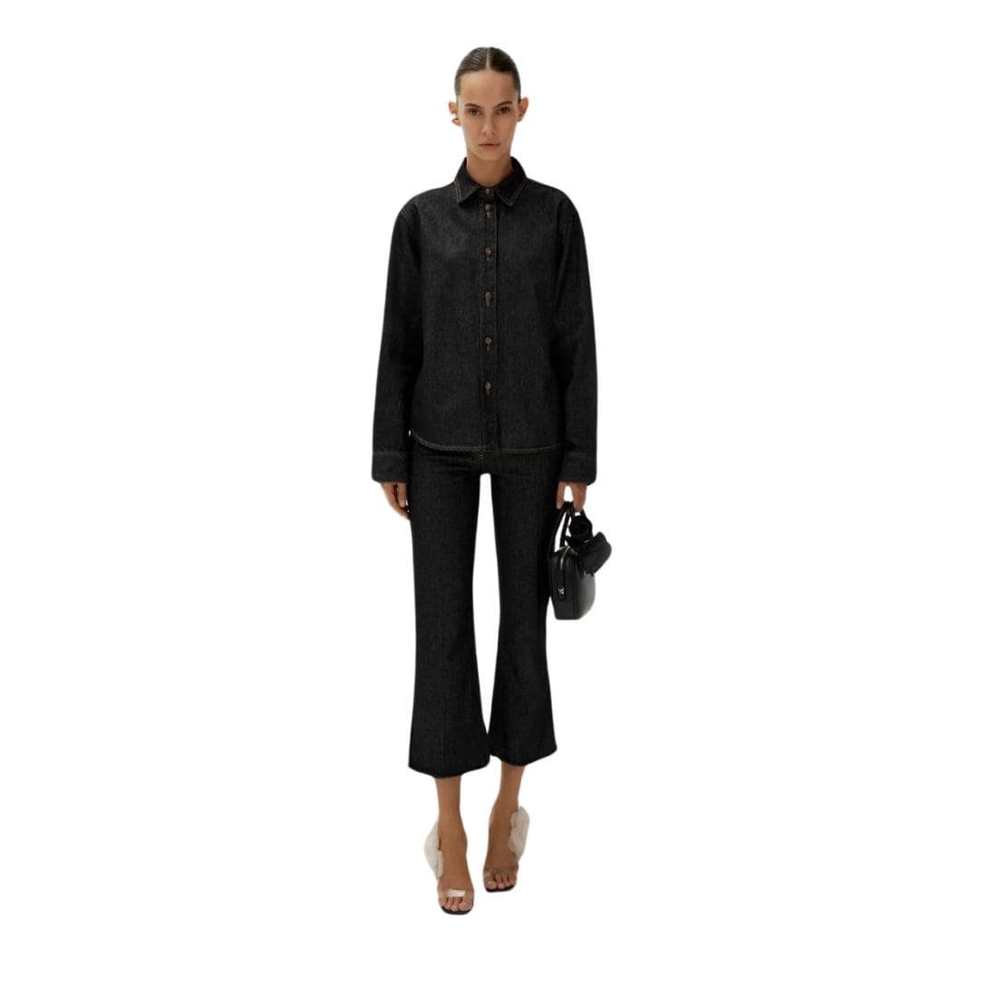 MAGDA BUTRYM CLASSIC OVERSIZED DENIM SHIRT IN INDIGO - Image 3