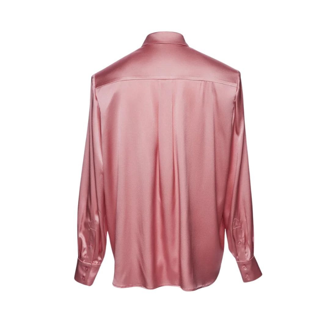 MAGDA BUTRYM CLASSIC SILK SHIRT IN PINK - Image 2