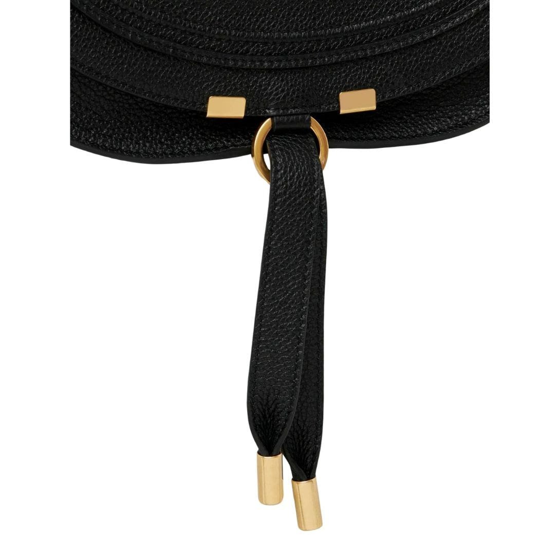 CHLOE MARCIE MEDIUM SADDLE BAG BLACK - Image 4