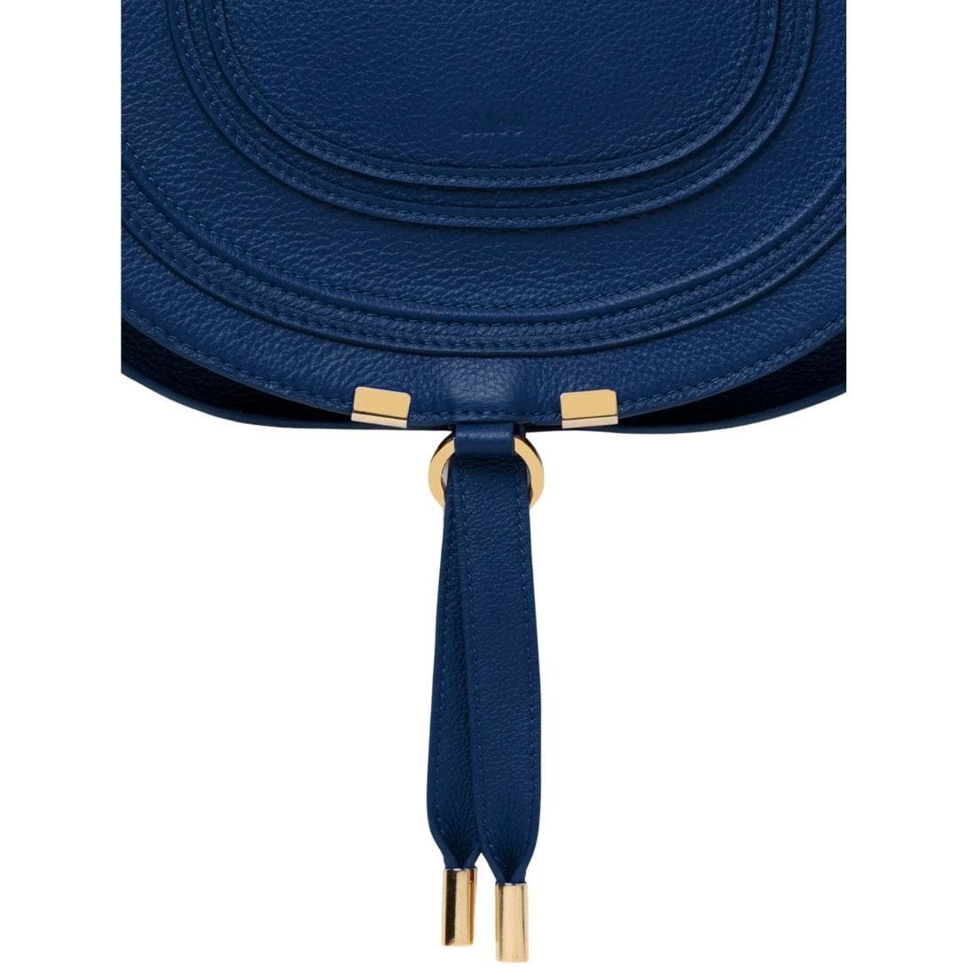 CHLOE MARCIE MEDIUM SADDLE BAG DEEP DENIM - Image 4