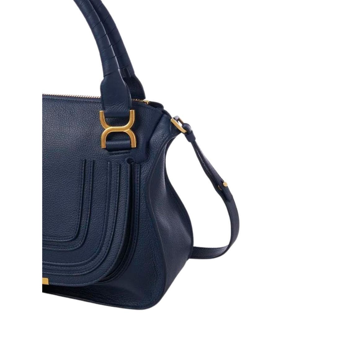 CHLOE MARCIE DOUBLE CARRY BAG NAVY - Image 3