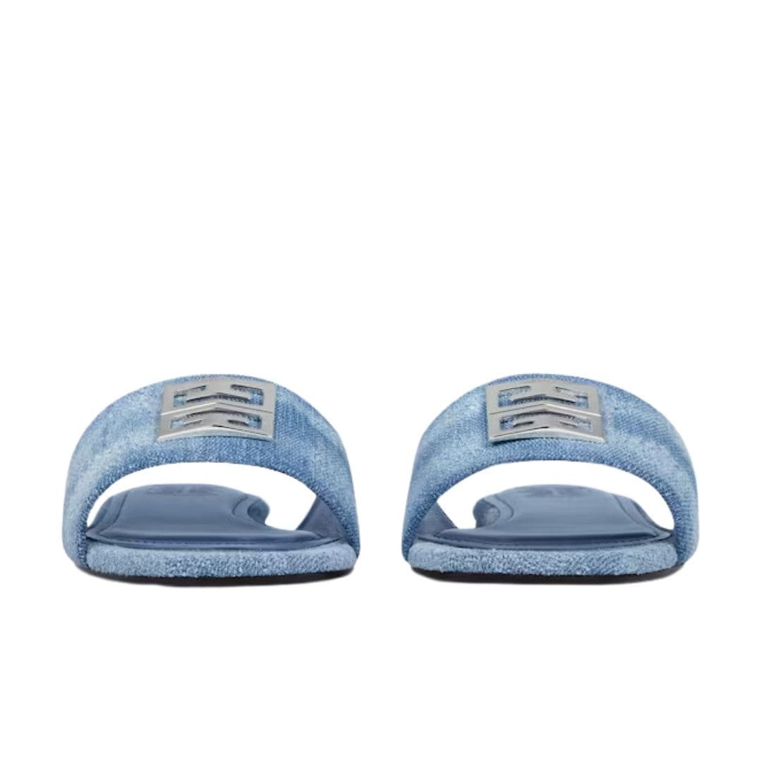 GIVENCHY 4G MULES IN WASHED DENIM - Image 3