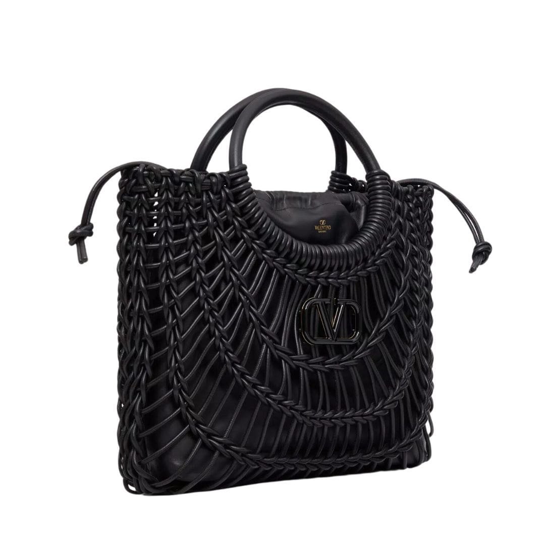 VALENTINO GARAVANI ALLKNOTS WOVEN LEATHER SHOPPER - Image 6