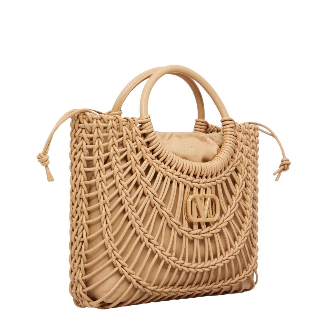 VALENTINO GARAVANI ALLKNOTS WOVEN LEATHER SHOPPER - Image 6