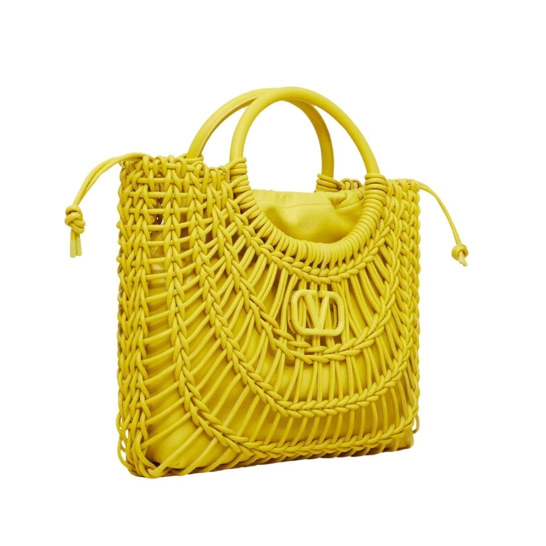 VALENTINO GARAVANI ALLKNOTS WOVEN LEATHER SHOPPER - Image 6