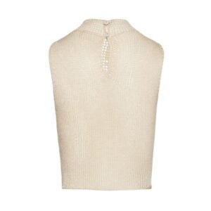 MAGDA BUTRYM LACE CROCHET TANK TOP IN CREAM