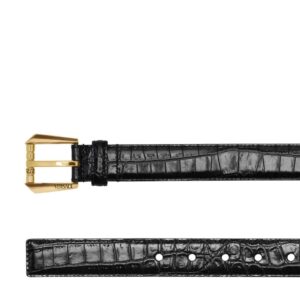 VERSACE CROC-EFFECT LEATHER BELT 3 CM