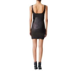 STOULS NINO CLOSE-FITTING LEATHER DRESS