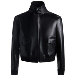 BALLY BLOUSON IN BLACK LEATHER