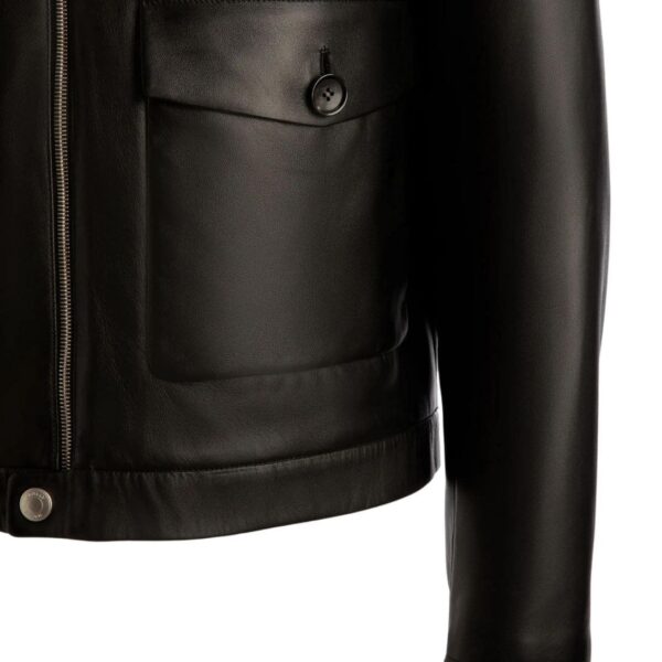 BALLY BOMBER JACKET IN BLACK LEATHER - Image 3