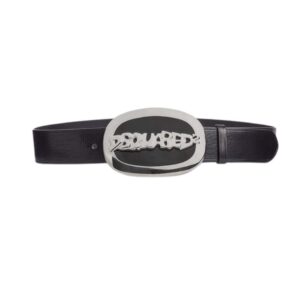 DSQUARED2 PLAQUE BELT SILVER