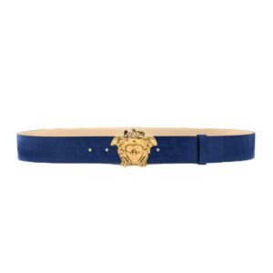 VERSACE LA MEDUSA GRECA LEATHER BELT 4 CM