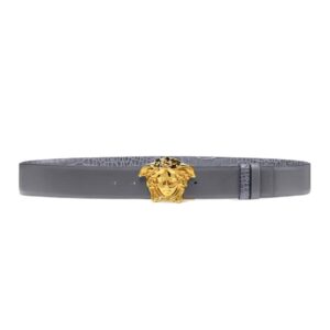 VERSACE LA MEDUSA REVERSIBLE LEATHER BELT 4 cm