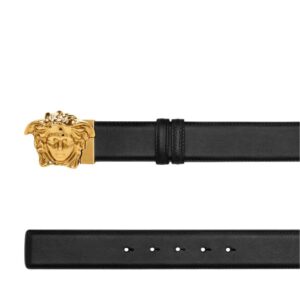 VERSACE LA MEDUSA REVERSIBLE LEATHER BELT 4 cm